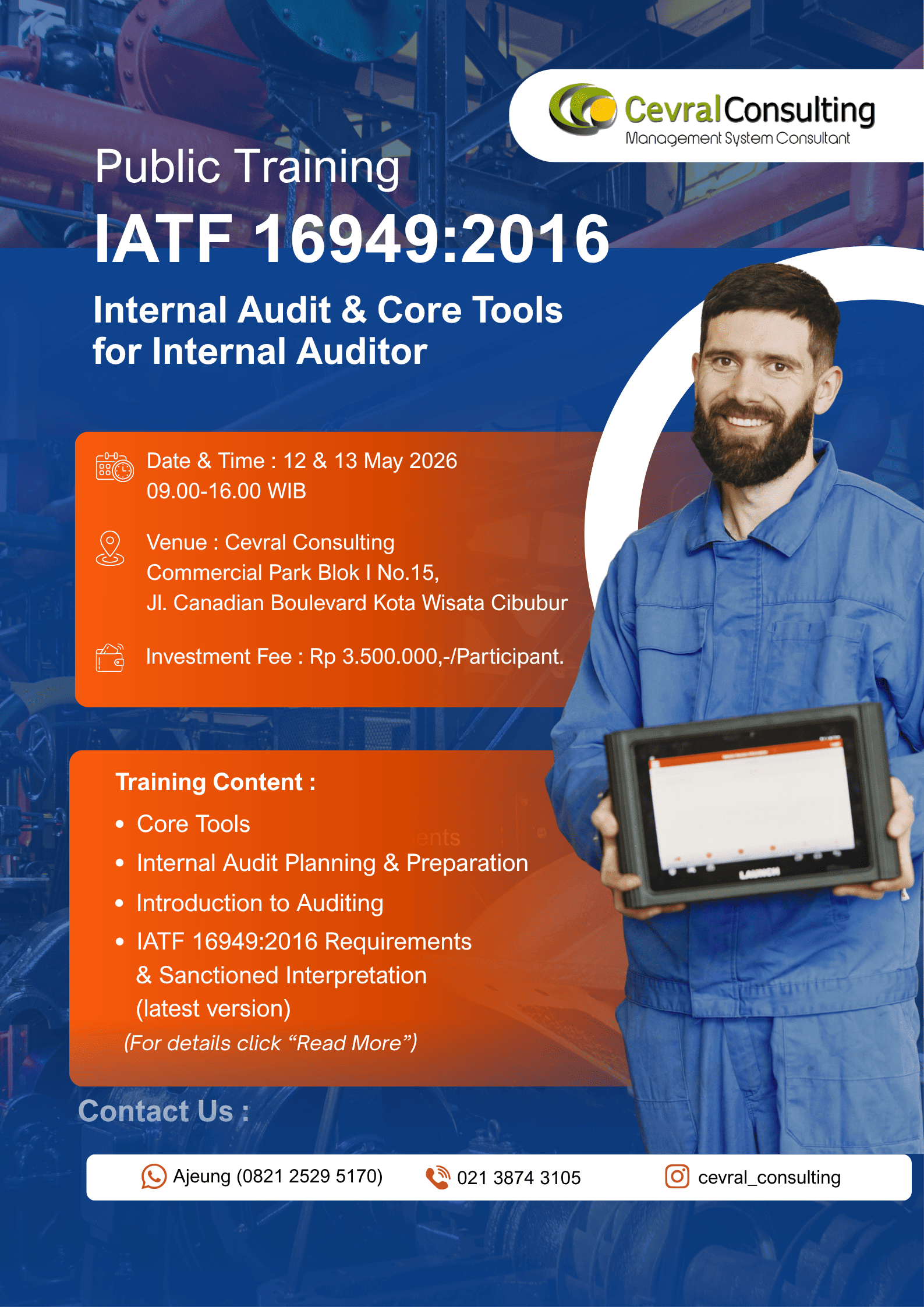 IATF 16949:2016 Internal Audit & Core Tools for Internal Auditor Training